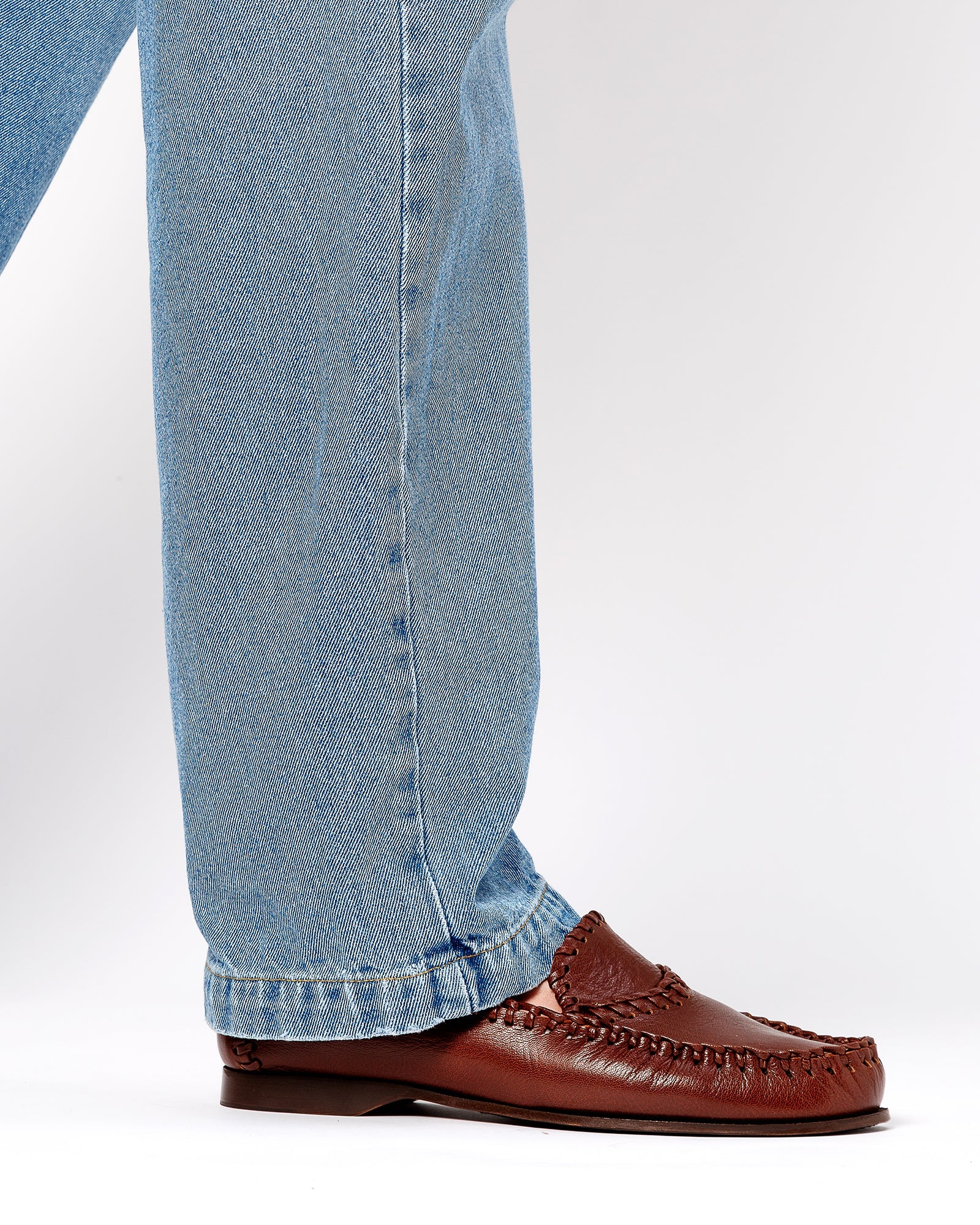 SASTRE SUPPLE SHINY - Men's Braided Seams Slip-On Loafer