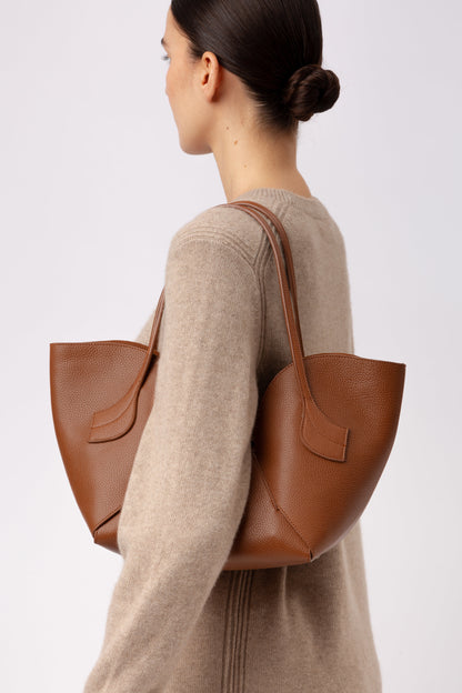 SEPAL S GRAINY - Tulip Shape Zipped Tote Bag