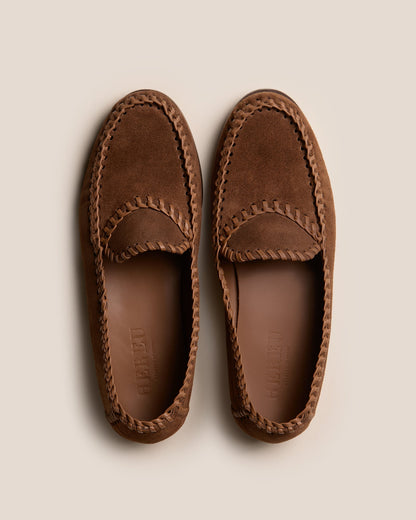 SASTRE SUEDE - Men's Braided Seams Slip-on Loafer