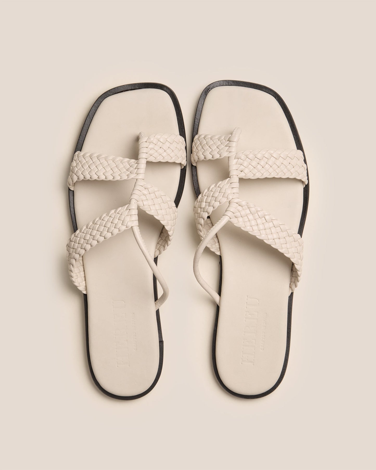 LINA WOVEN - Strappy Toe-Post Sandal