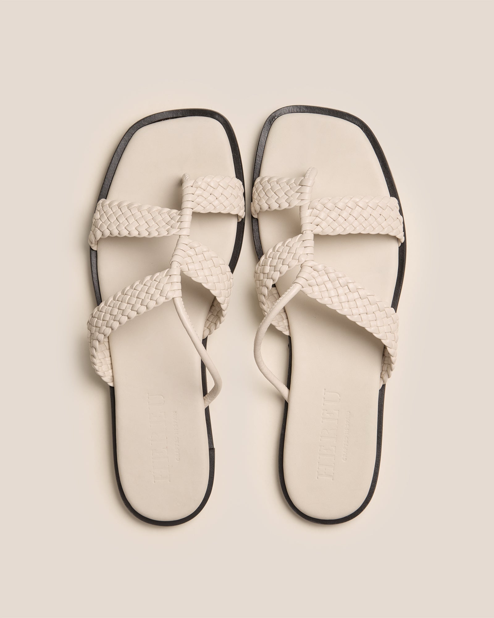 LINA WOVEN - Strappy Toe-Post Sandal