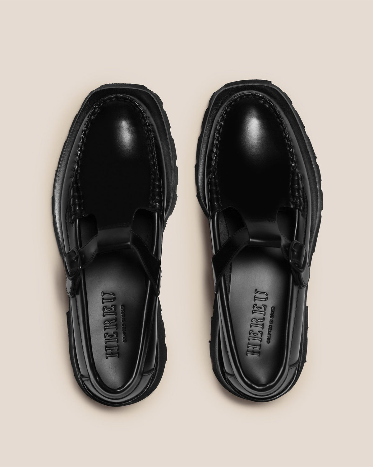ALBER SPORT - Men's Tread Sole T-Bar Loafer