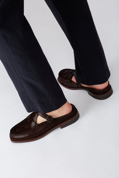 BONELL - Men's Woven T-bar Mule Loafer